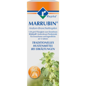 MARRUBIN® Andorn-Bronchialtropfen ist ein pflanzliches Arzneimittel mit dem Wirkstoff Marrubiin aus dem Andorn. Es wird als Schleimlöser bei Erkältungshusten eingesetzt.